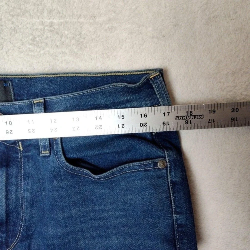 Paige Jeans Mens 33x33 Blue Lennox Straight Medium Wash Stretch Denim 5-Pocket